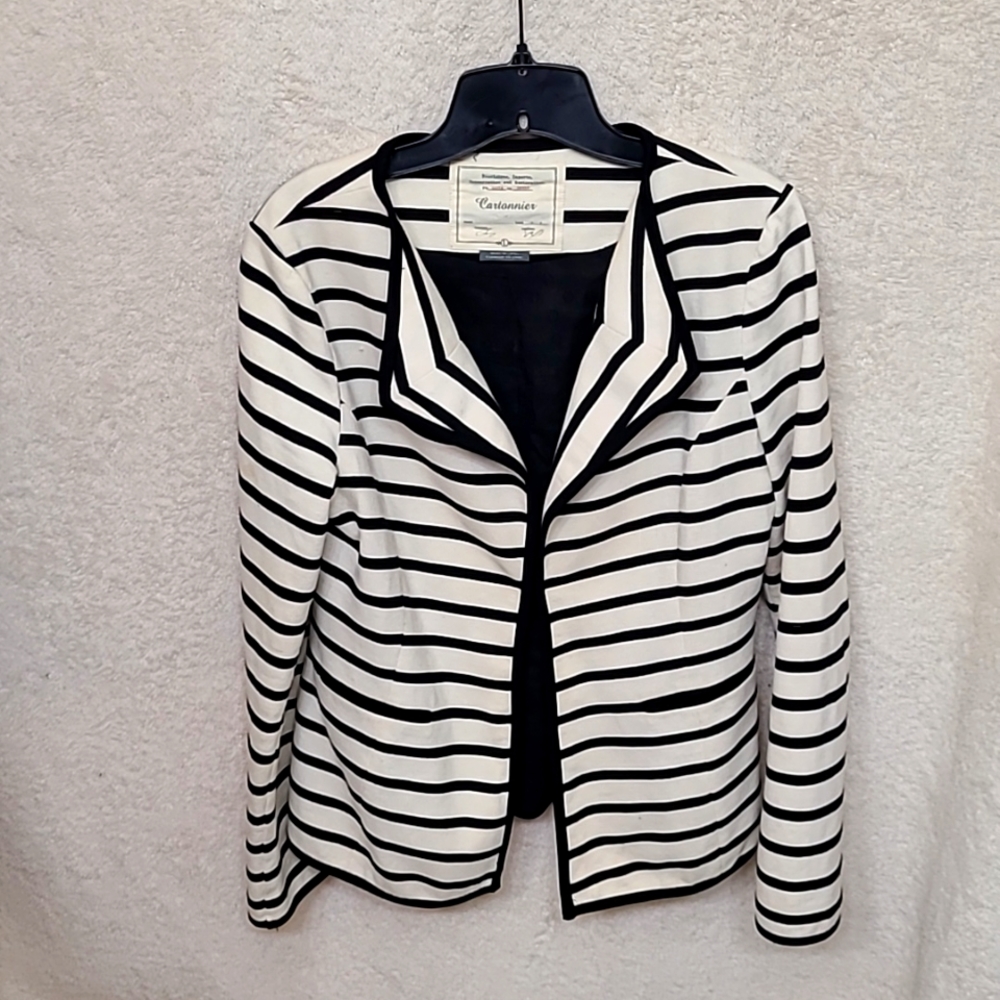 Cartonnier blazer, large, black & white